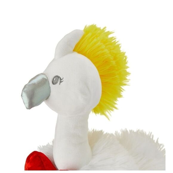 Valentine's Day White Flamingo with Red Heart Plush, 17 in, Way To Celebrate - Picture 2 of 8